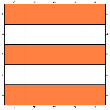 chart for a striped butterfly loom cushion