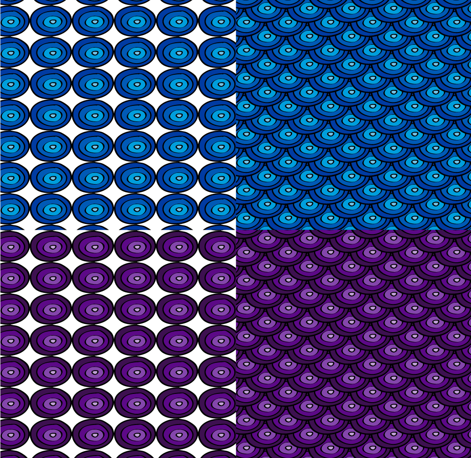 Coloured circle patterns
