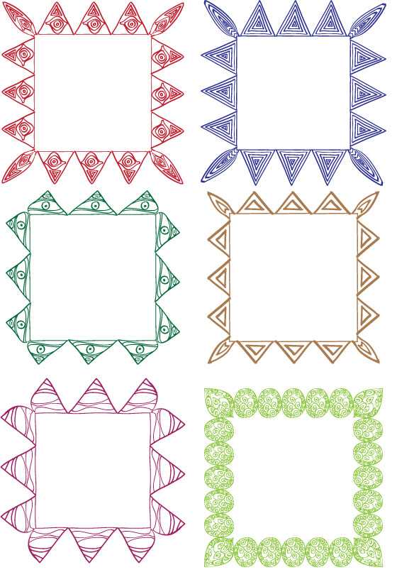 Square borders drawn in Adobe Illustrator