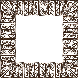 Square drawn with free Illustrator brush set