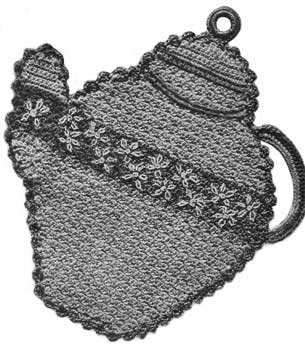 Teapot shaped potholder