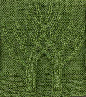 Twining Trees Afghan Square