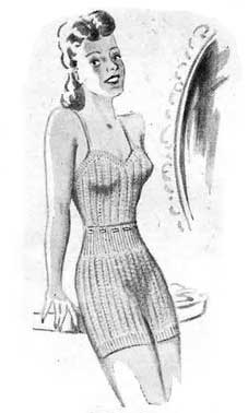 Knitted lingerie from the 1940's