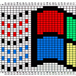 Flying Windows Logo Knitting Chart