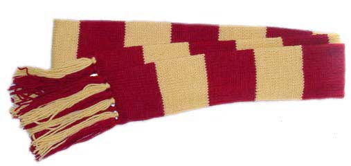 Striped knit Gryffindor scarf