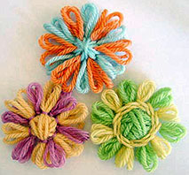 Yarn flowers