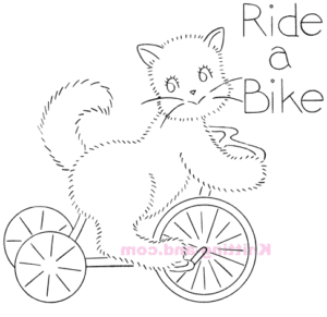 Ride a Bike. World War 2 embroidery design