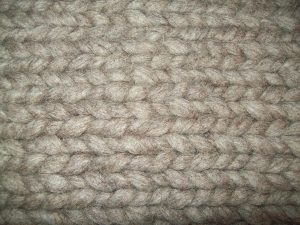 Hand knit pencil roving