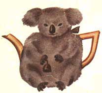 Vintage koala stitch tea cozy