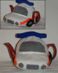 Police car tea cosy