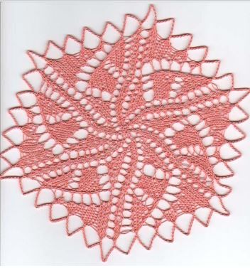 Graphica doily, a small modern doily