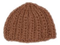 Brioche knit hat, knit in the round