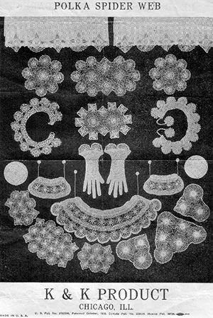 Polka spider web teneriffe lace instruction sheet