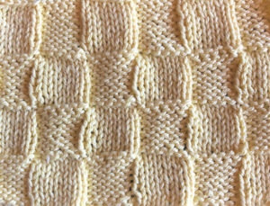 Large knit/purl check swatch
