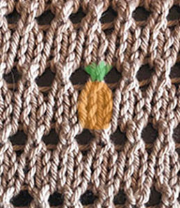 Little knit stitches that look like pineapples