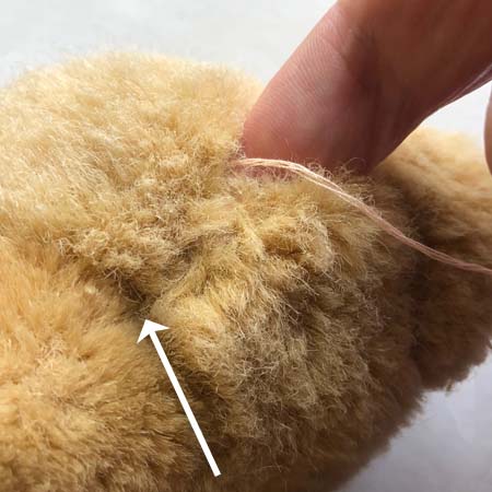 Make sure to leave enough room for your finger when sewing the seam