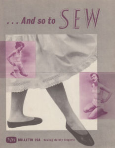 And So To Sew bulletin 20a - sewing dainty lingerie by the Needlework Development Scheme