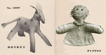 Felt donkey and puppet