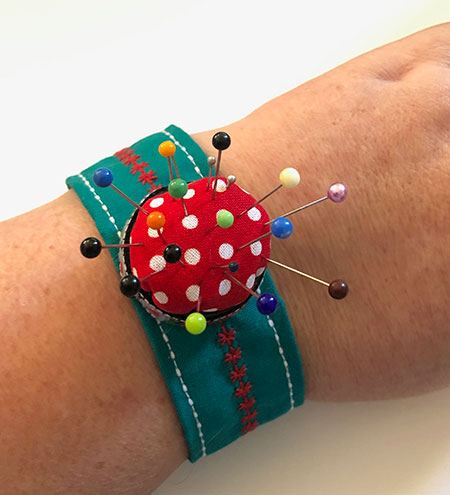 Upcycled Custom Fit Wrist Pincushion »